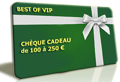 Chèque Cadeau 100 à 250 €- <b><font color=red>valeur du chèque cadeau de 100 € à 250 € par tranche de 50 €</font></b> - (00) - réf:CHKDO100