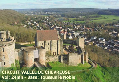 Vol en Hélicoptère - Vallée de Chevreuse et ses châteaux - <b><font color=red>vol de 24mn</font> - tarif par personne</b> - base toussus le noble (78) - réf:HTIF_C3GT