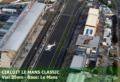 Vol en Hélicoptère - Classic: survol circuit du Mans, Abbaye Epau, Le Mans- <b><font color=red>vol 25mn hors événements</font> - tarif par personne</b> - base le mans (72) - réf:HTPL_CJS